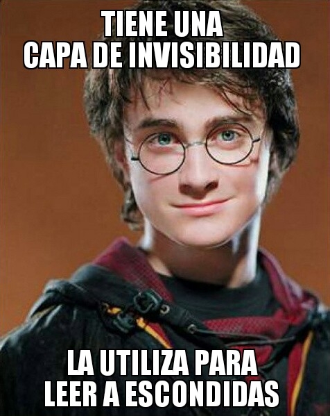 Capa de Invisibilidad,Harry Potter,leer a escondidas,MEME