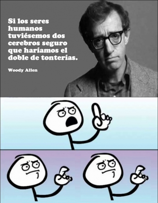 2 cerebros,Errores,Realidad,Woody Allen