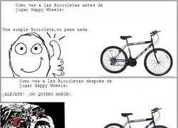 Enlace a Happy Wheels y las bicicletas
