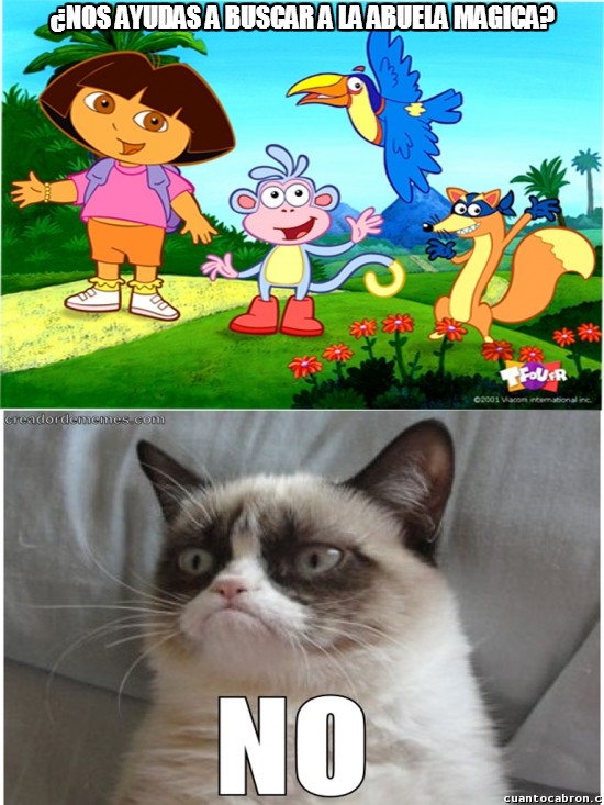 Grumpy_cat - Igual no estás preguntando al más indicado, Dora