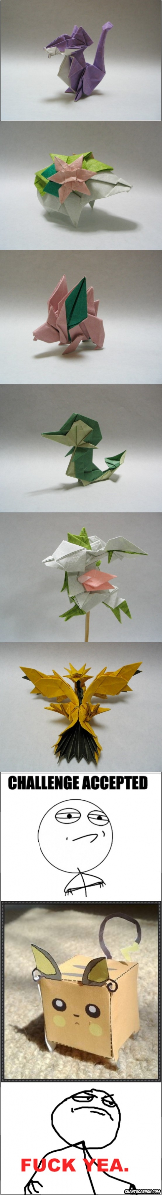cubo,origami,papiroflexia,pokemon,raichu
