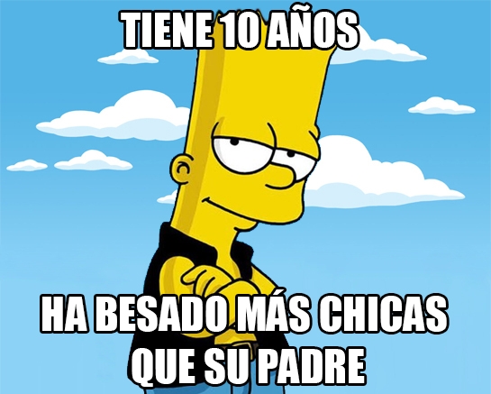 Meme_otros - Bart Simpson, ¿el niño más ligón de la tele?
