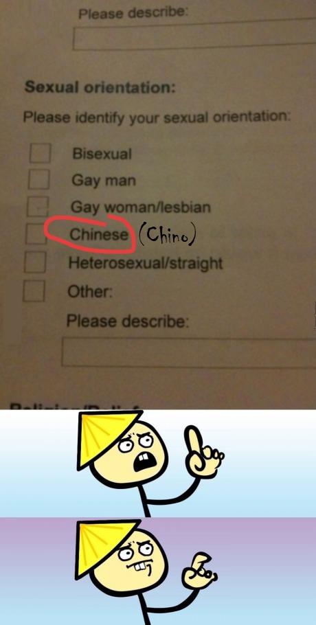 chino,cuestionario,hijo,orientación sexual,rellenar