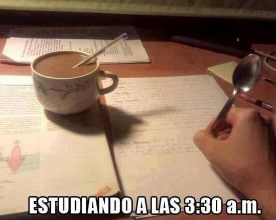 3 am,café,cuchara,estudiar,sueño,universidad,zombie
