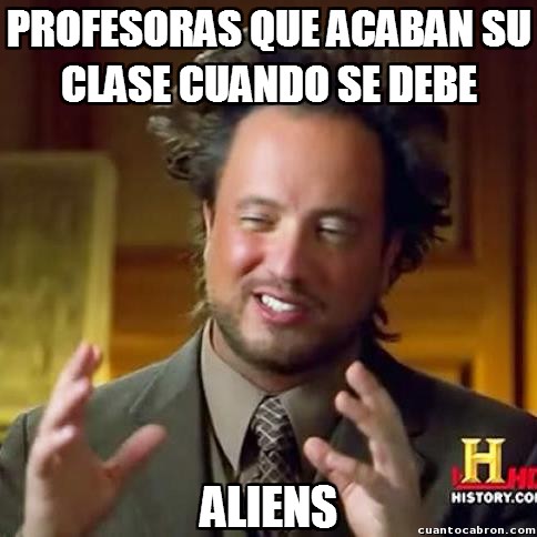 aliens,clase,hora,profesora