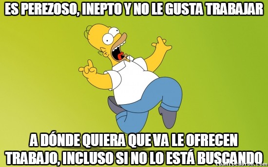 Meme_otros - Tal vez Homer tenga el secreto para acabar con el paro en España