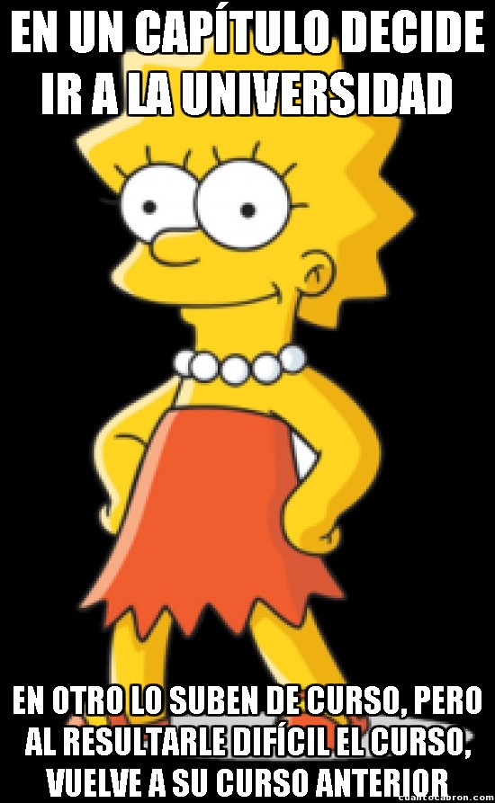 Meme_otros - Lisa Simpson es muy inteligente, pero quizás tampoco tanto