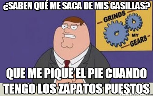 me pica,Peter Griffin,picar,picor,pies,zapatos