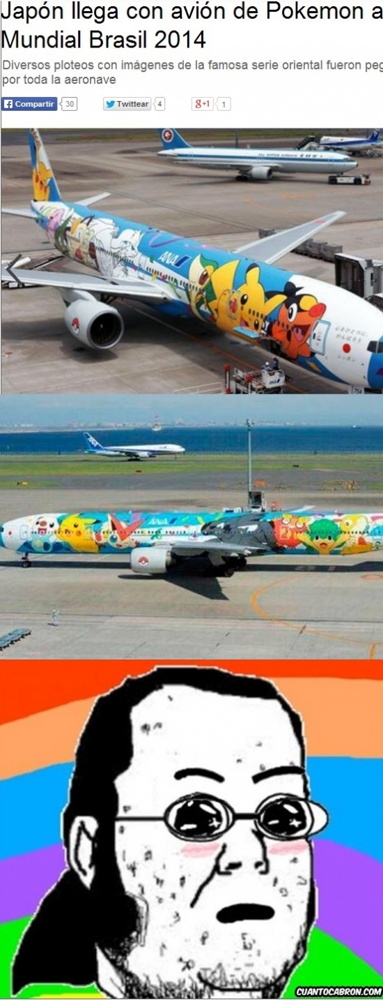 avión,Brasil,friki,Japón,mundial 2014,perfecto,pikachu,pokemon