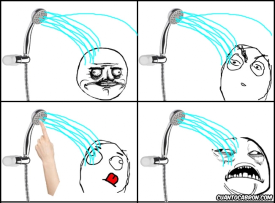 Me_gusta - El típico chorrito rebelde en la ducha