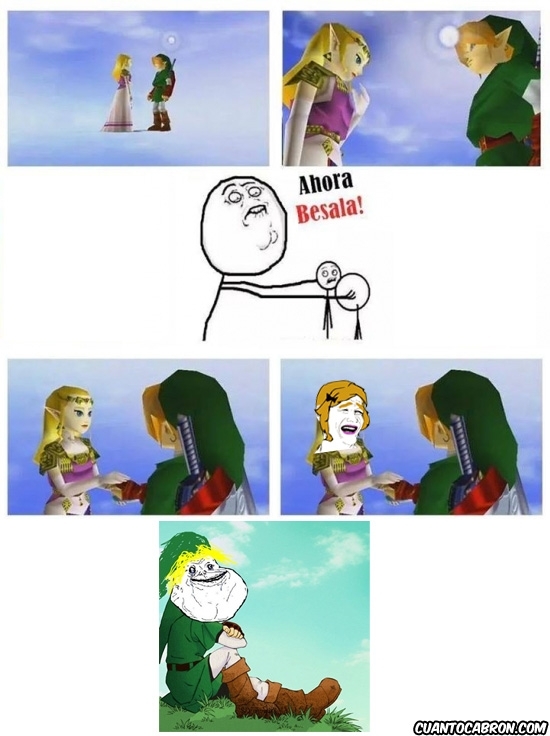 Forever_alone - Lo siento Link, Zelda siempre es así de...