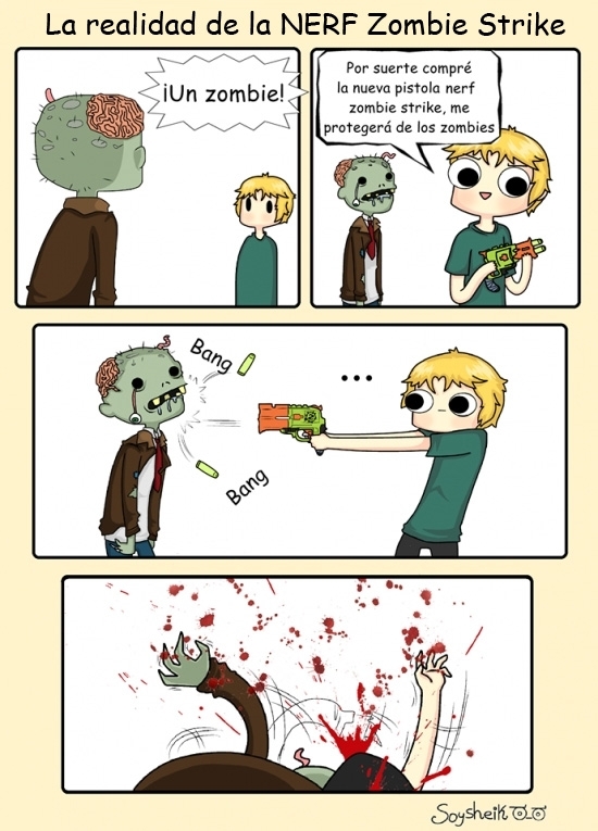 comic,disparar,nerf,zombie,zombie strike,zombies