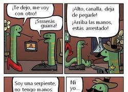 Enlace a Un arresto entre serpientes