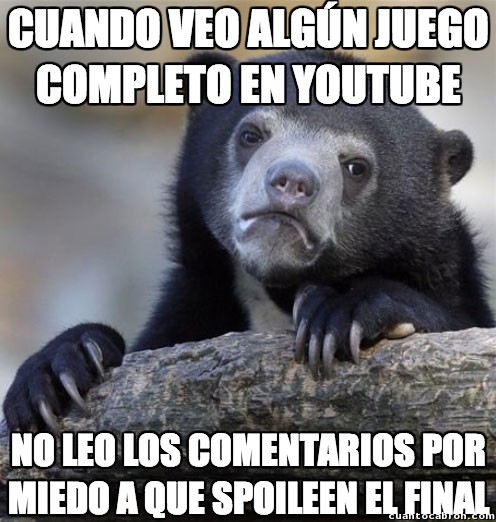 Oso_confesiones - YouTubers que sueltan spoilers