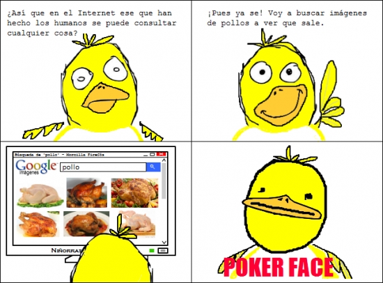Pokerface - Los pollos y sus búsquedas por Internet