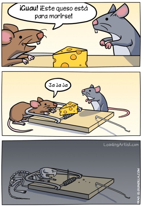 para morirse,queso,raton,trampa
