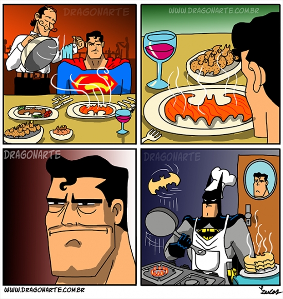 batman,chef,cocinar,cocinero,comida,superman