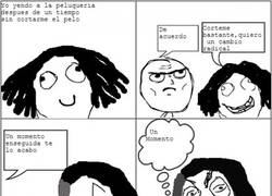 Enlace a Que te corten el pelo a medias y pensar en...