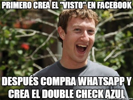 double check azul,facebook,visto,whatsapp,zuckerberg