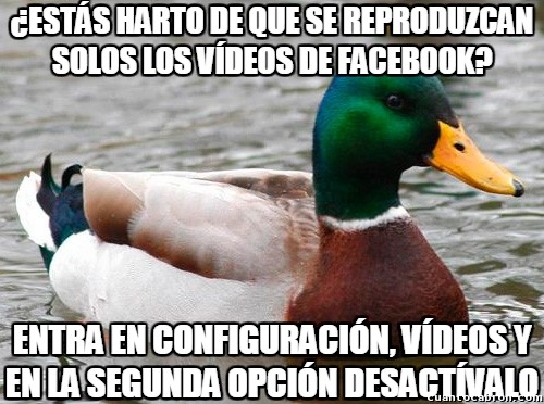 Pato_consejero - ¿Harto de los vídeos que se reproducen solos en Facebook?