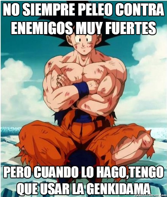 Meme_otros - Goku sabe qué hacer en caso de emergencia