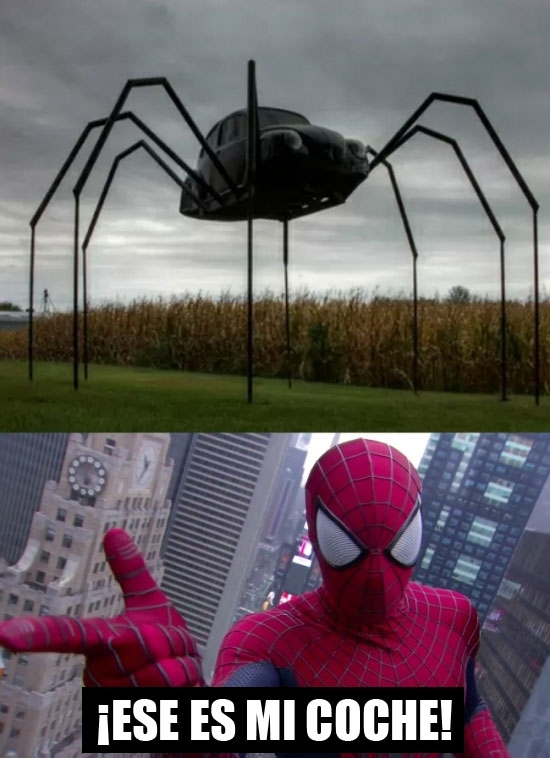 araña,coche,genial,hombre araña,patas,spiderman
