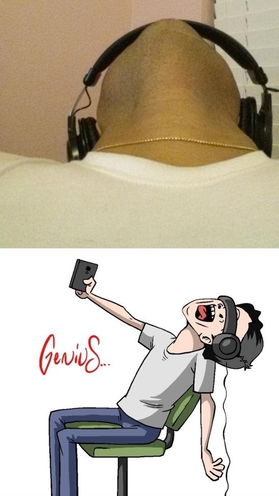auriculares,barbilla,cuello,genius,selfie