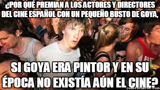 actores,busto de Goya,cine español,directores de cine,en su época no existía el cine,pintor,premios Goya,qué relación hay