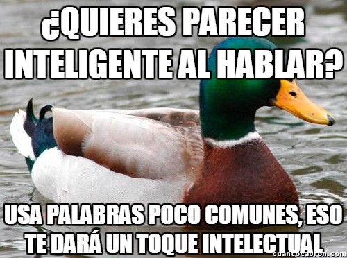 Pato_consejero - ¿Quieres parecer inteligente al hablar?