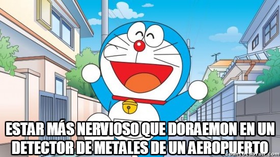 2015,aeropuerto,bolsillo mágico,detector de metales,Doraemon