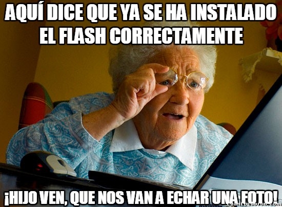 Abuela_sorprendida_internet - El Flash se ha instalado correctamente
