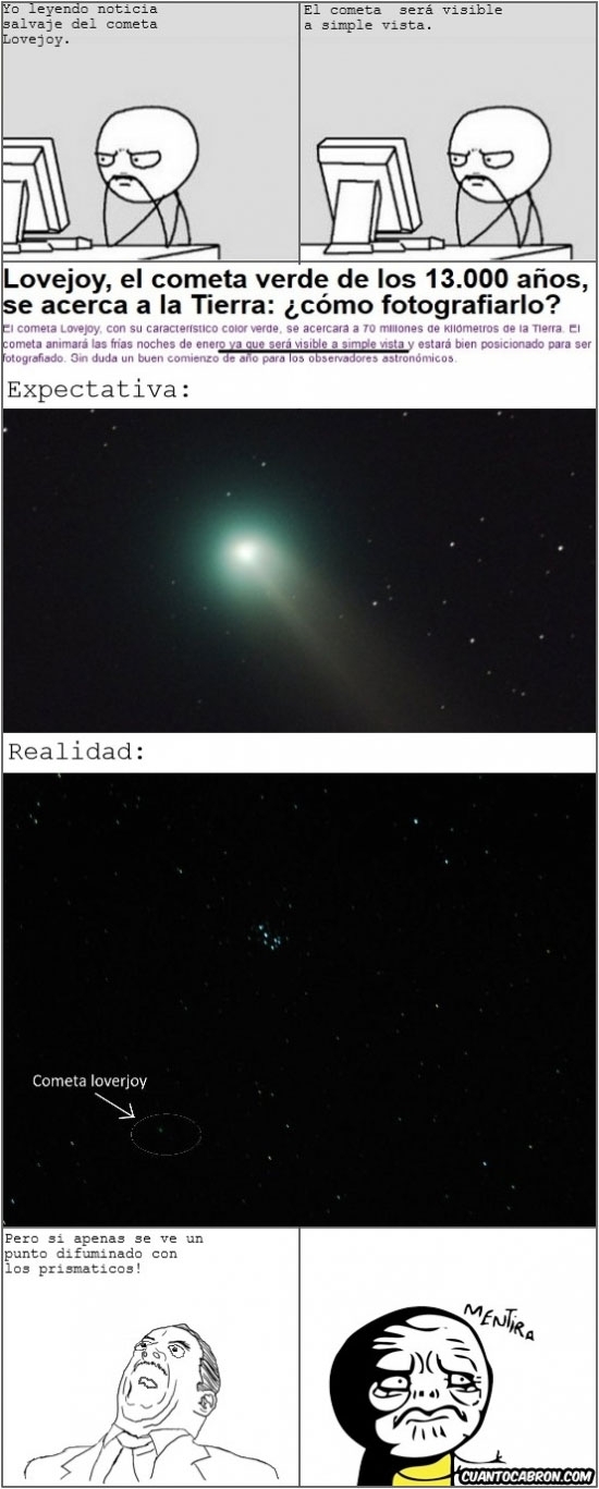 Mentira - El cometa Lovejoy