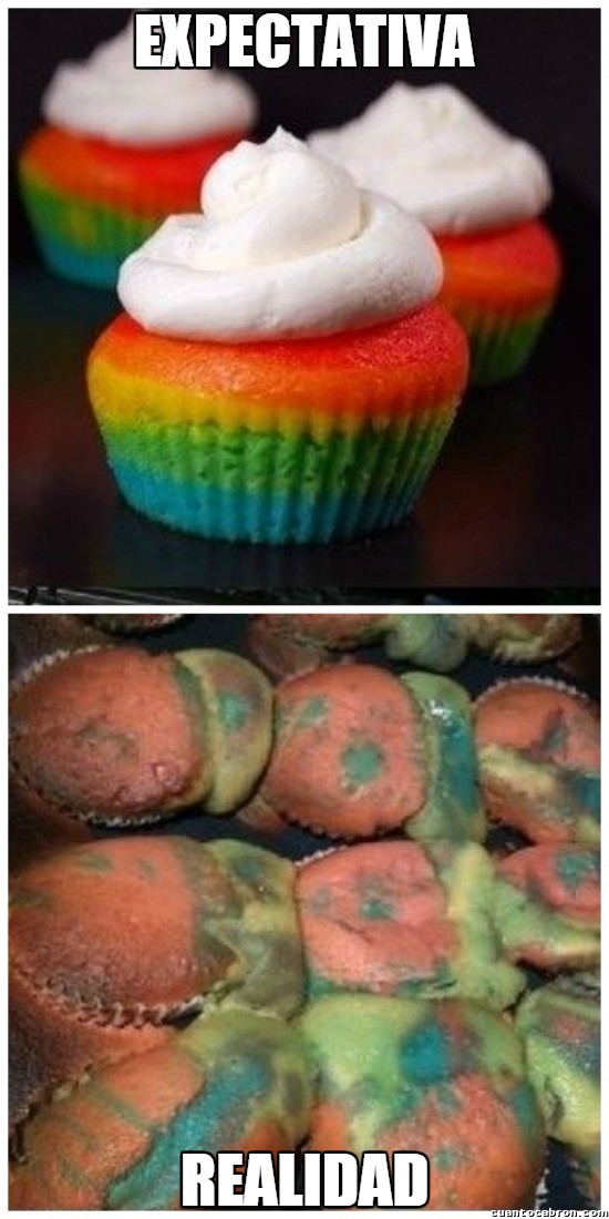 Meme_otros - Rainbow cupcakes, yo si eso ya no lo vuelvo a intentar