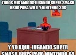 Enlace a Todos jugando al nuevo Super Smash Bros, mientras yo...
