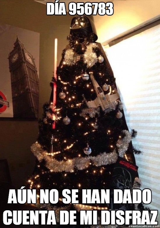Meme_otros - Darth Vader y su disfraz de camuflaje