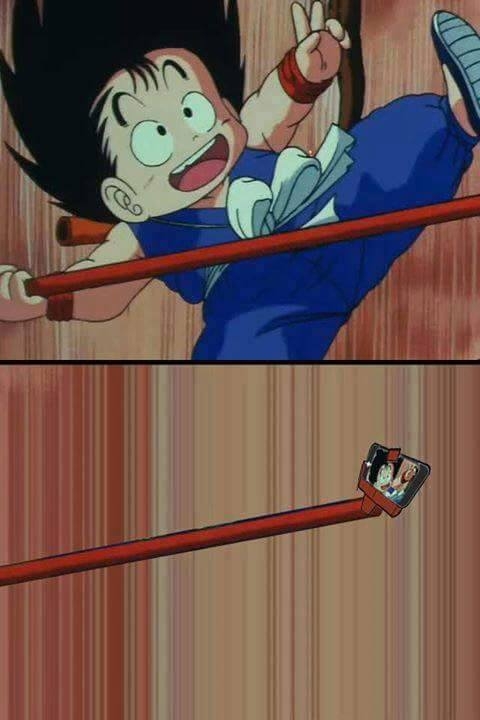 Goku también quiere selfies