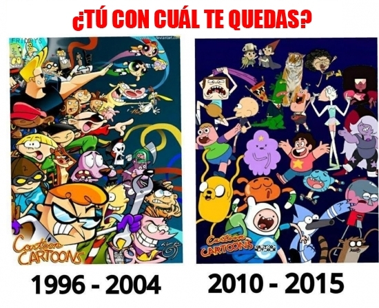 El antes y el después de Cartoon Network, ¿con cuál te quedas?