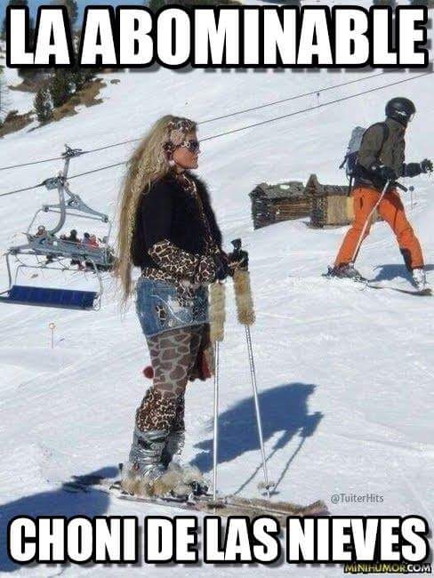 abominable,choni,esquiar,mujer,peor que el de las nieves