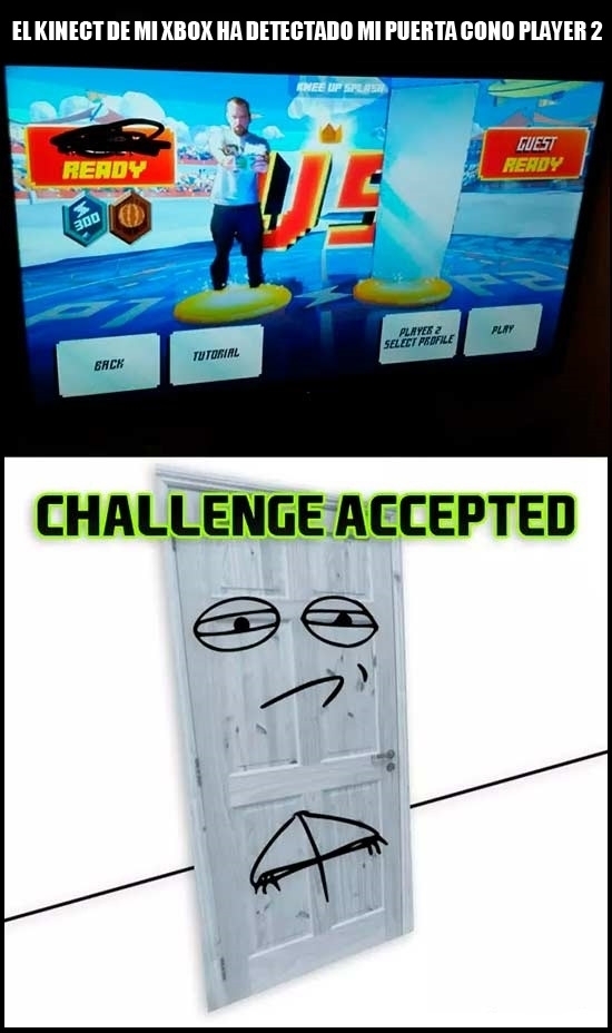 al mismo nivel,desafiar,puerta,reto,segundo jugador,XBox