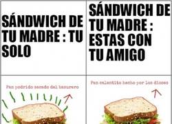 Enlace a Sándwiches de madre cuando estás tú solo y cuando está tu amigo