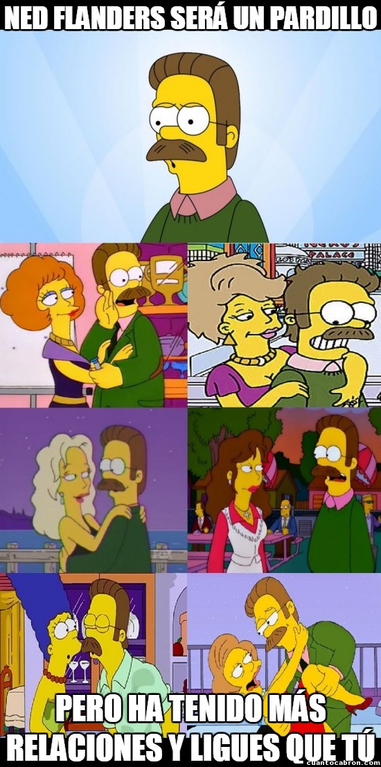 Otros - Ned Flanders y su imán para atraer a las mujeres