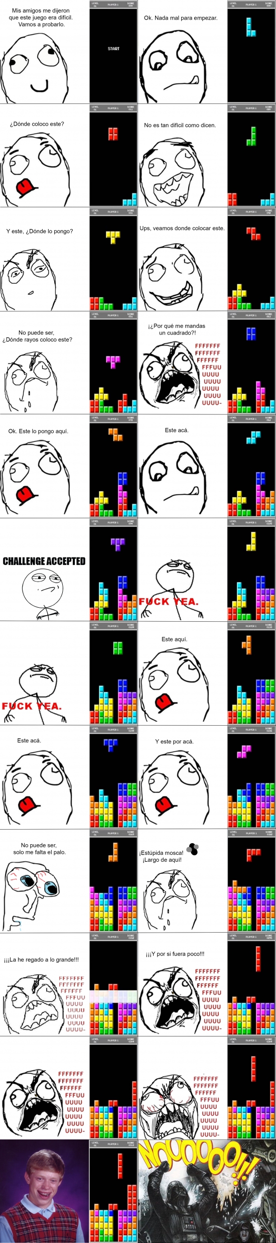 Ffffuuuuuuuuuu - La ''suerte'' de algunos en el Tetris