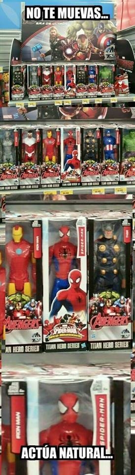 Avengers,colado,es algo,juguetes,los vengadores,sentirse parte,spider-man,Spiderman