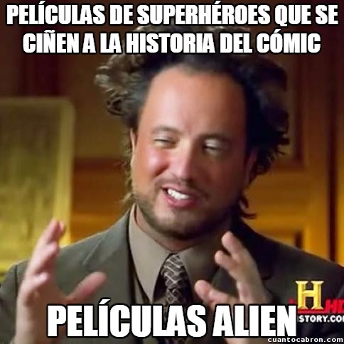 Ancient_aliens - Lo más común de una película de superhéroes es...