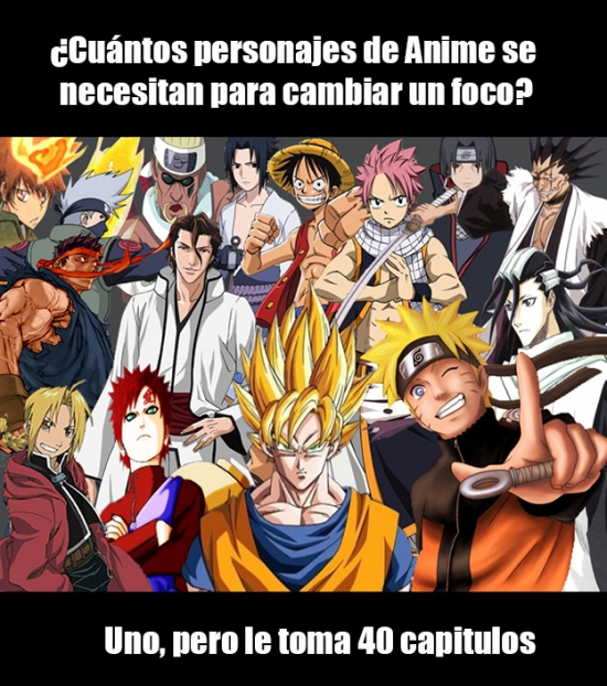 Otros - ¿Cuantos personajes de anime se necesitan para cambiar un foco?