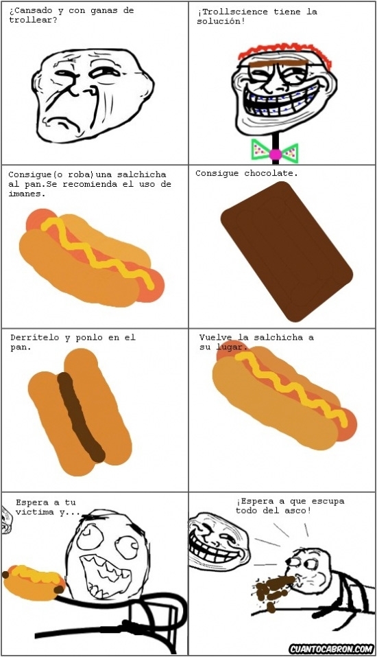 Trollface - La mejor receta para hacer hot dogs