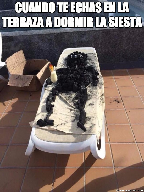 Meme_otros - Sabes que se te ha ido de las manos lo de tomar el sol cuando...