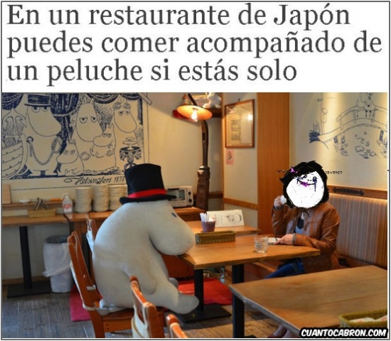 Japón,Moomin Café,peluche,restaurante,soledad,solo,tristeza