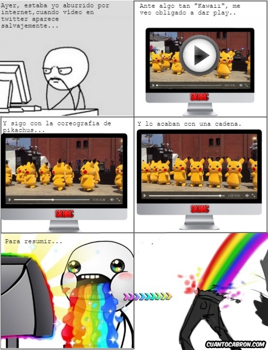 Puke_rainbows - Nada como una coreografía de Pikachus