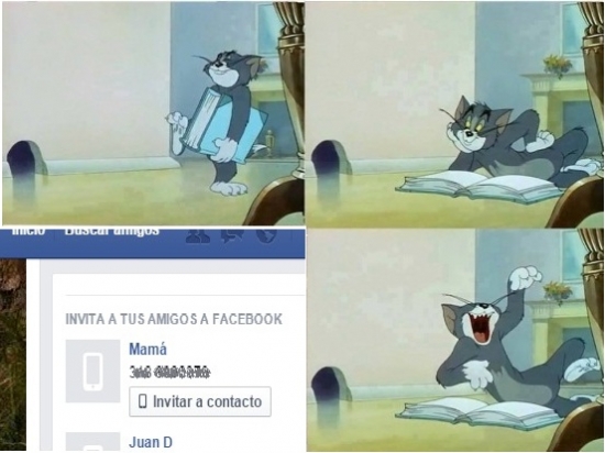 Contacto,Facebook,libro,Mamá,Tom y Jerry